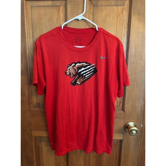 Fresno Grizzlies Nike Dri Fit Red Tee Shirt Size XL - 100% polyester - Picture 1 of 3